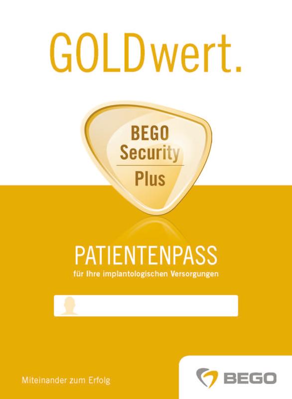 Tarjeta del paciente de BEGO Security Plus